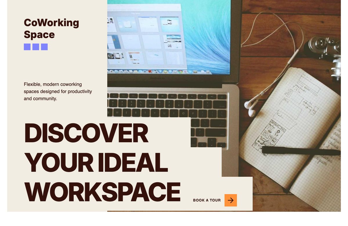 Modern Sliders — Coworking-Hero-Slider-Typ